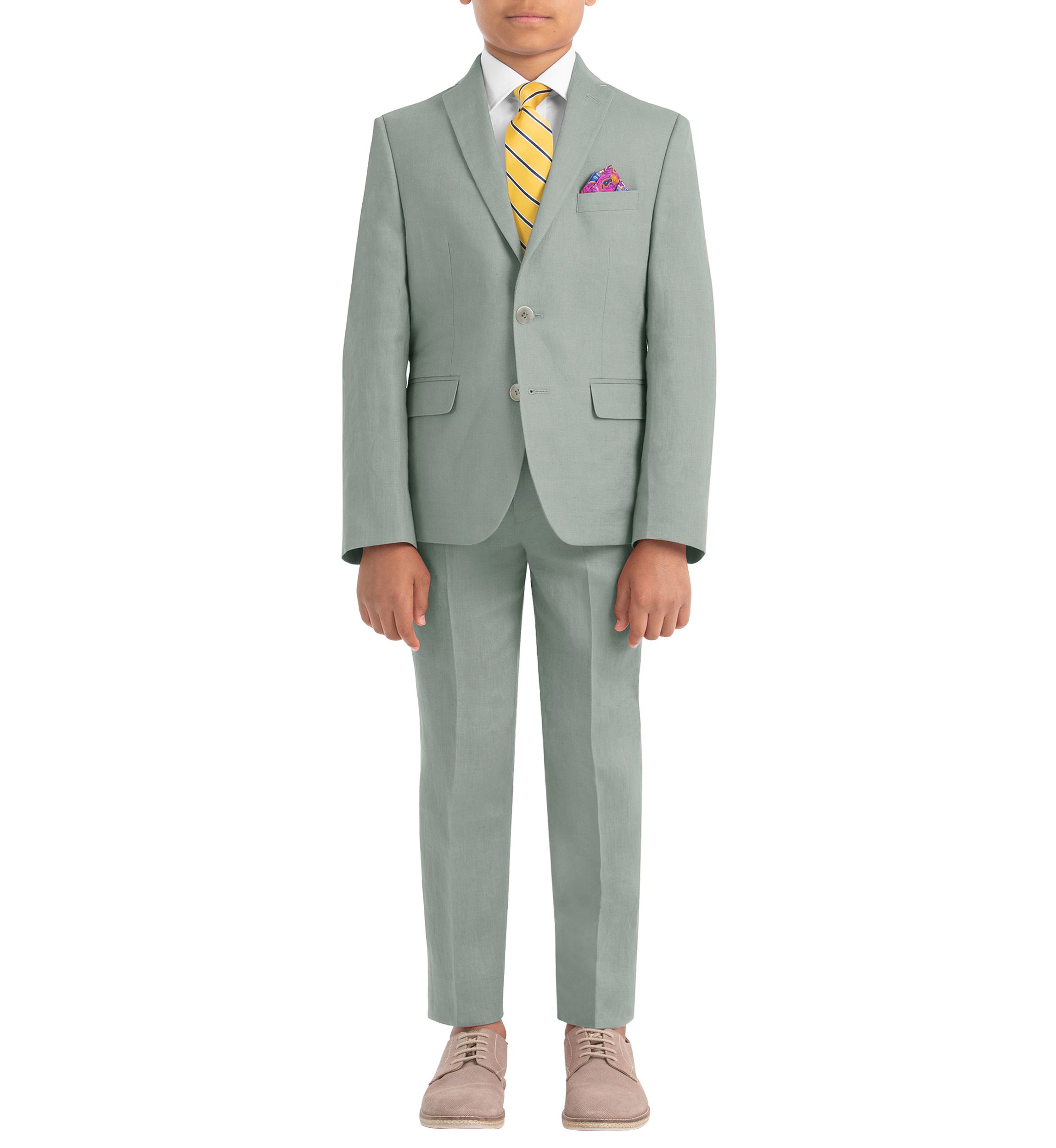Boys 8-20 Sage Linen Jacket