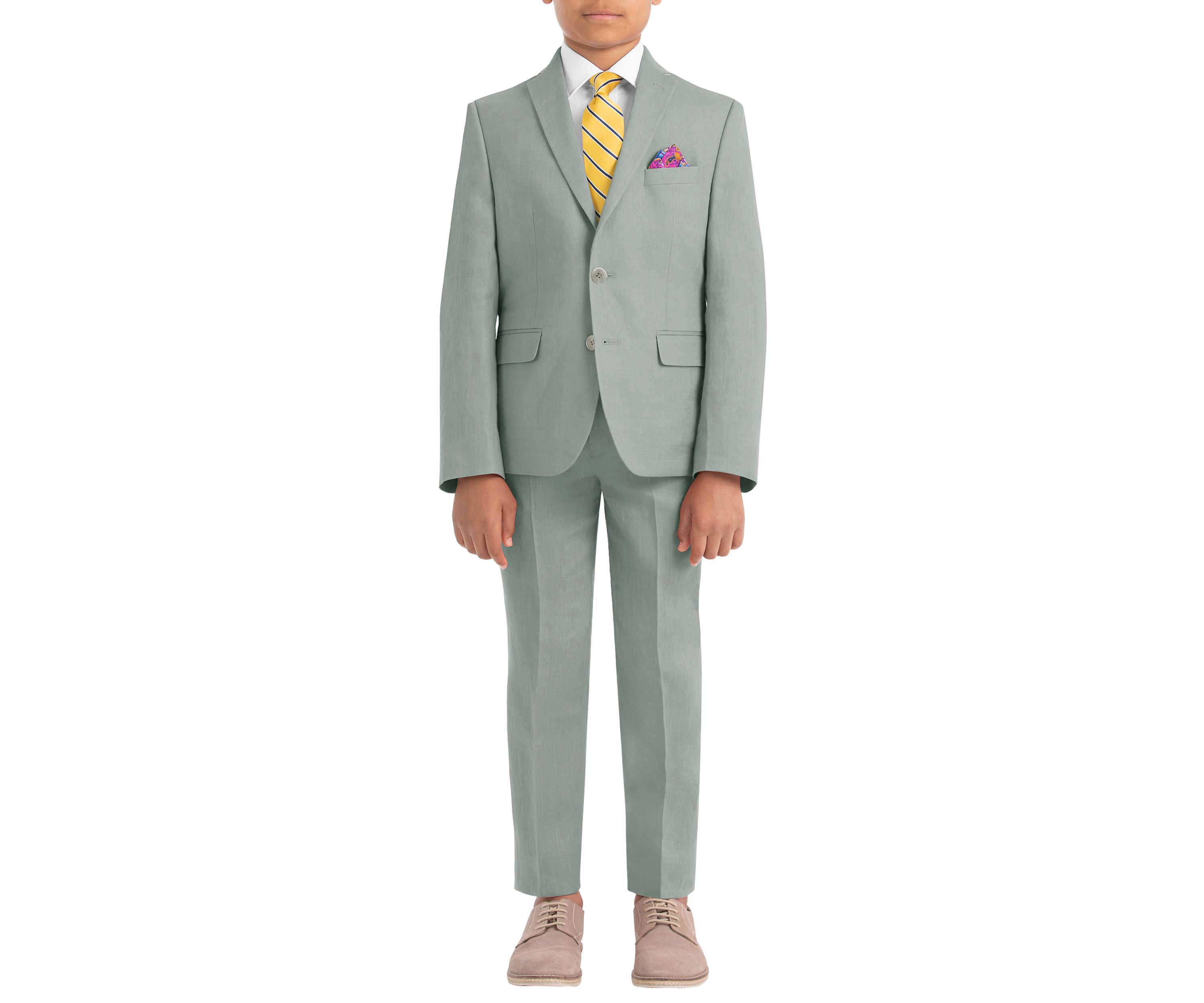 Boys 8-20 Sage Linen Jacket