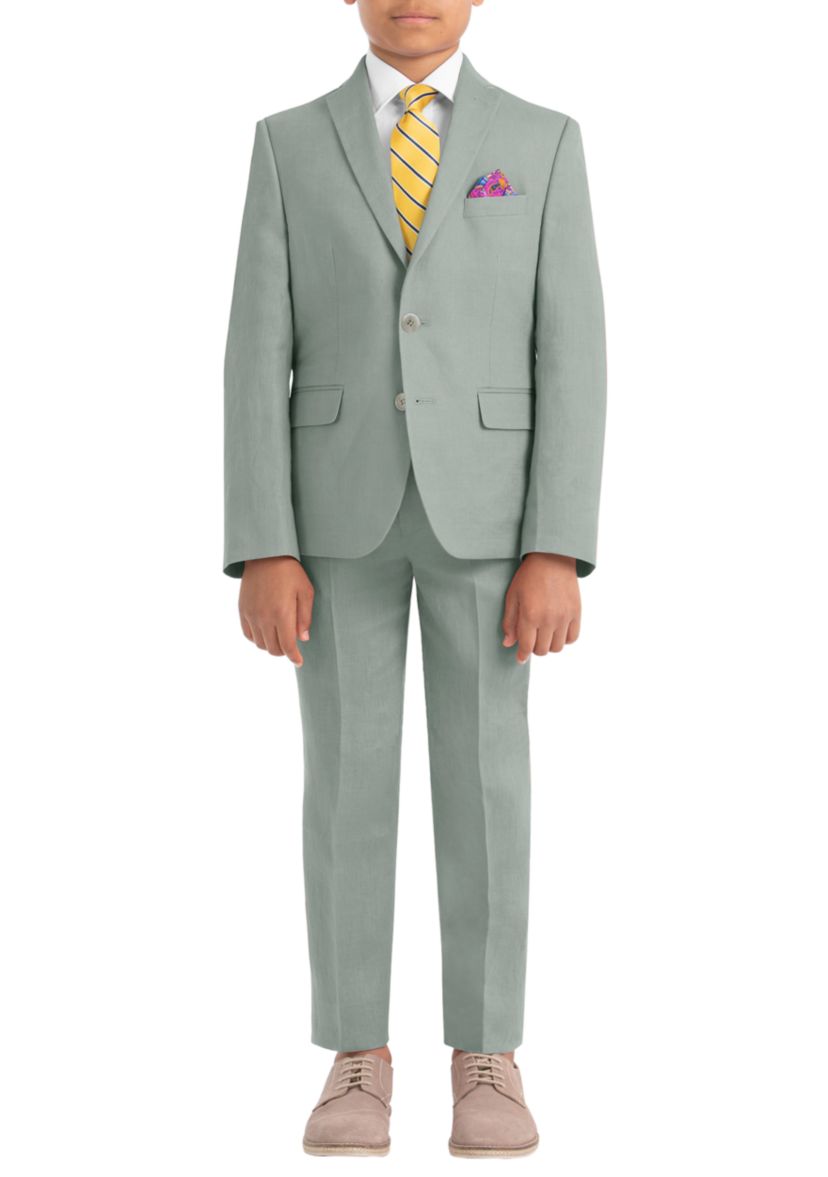 Boys 8-20 Sage Linen Jacket