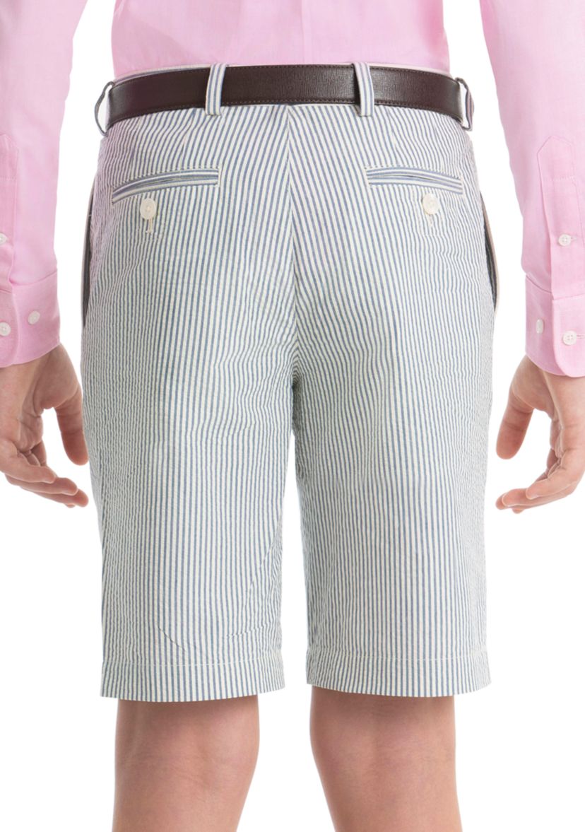 Boys 8-20 Blue Stripe Cotton Shorts