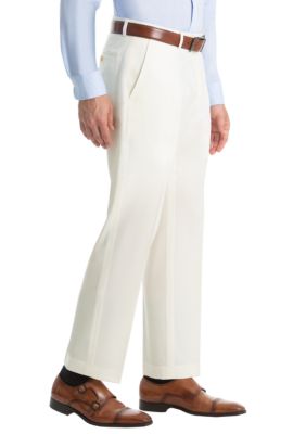 Lauren Ralph Lauren Solid Off White Twill Wool Straight Suit Separate Pants  | belk