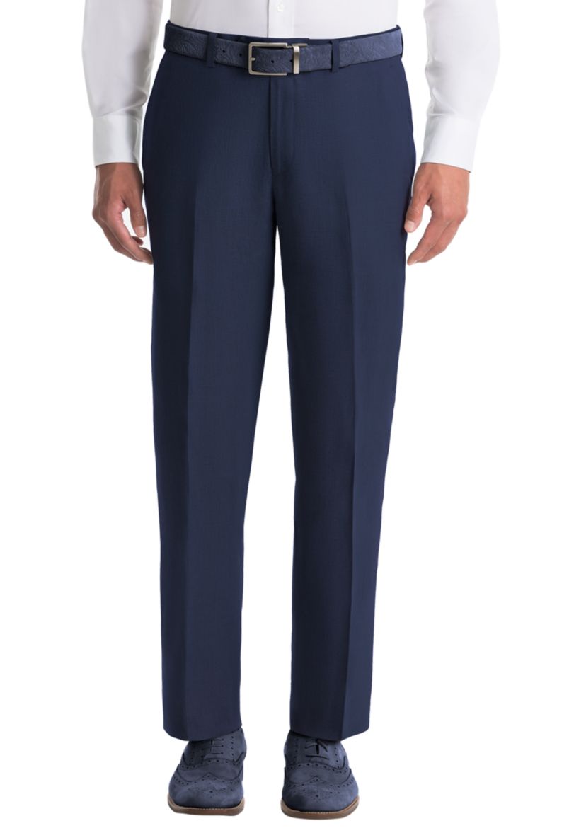 Solid Navy Linen Suit Separate Pants 