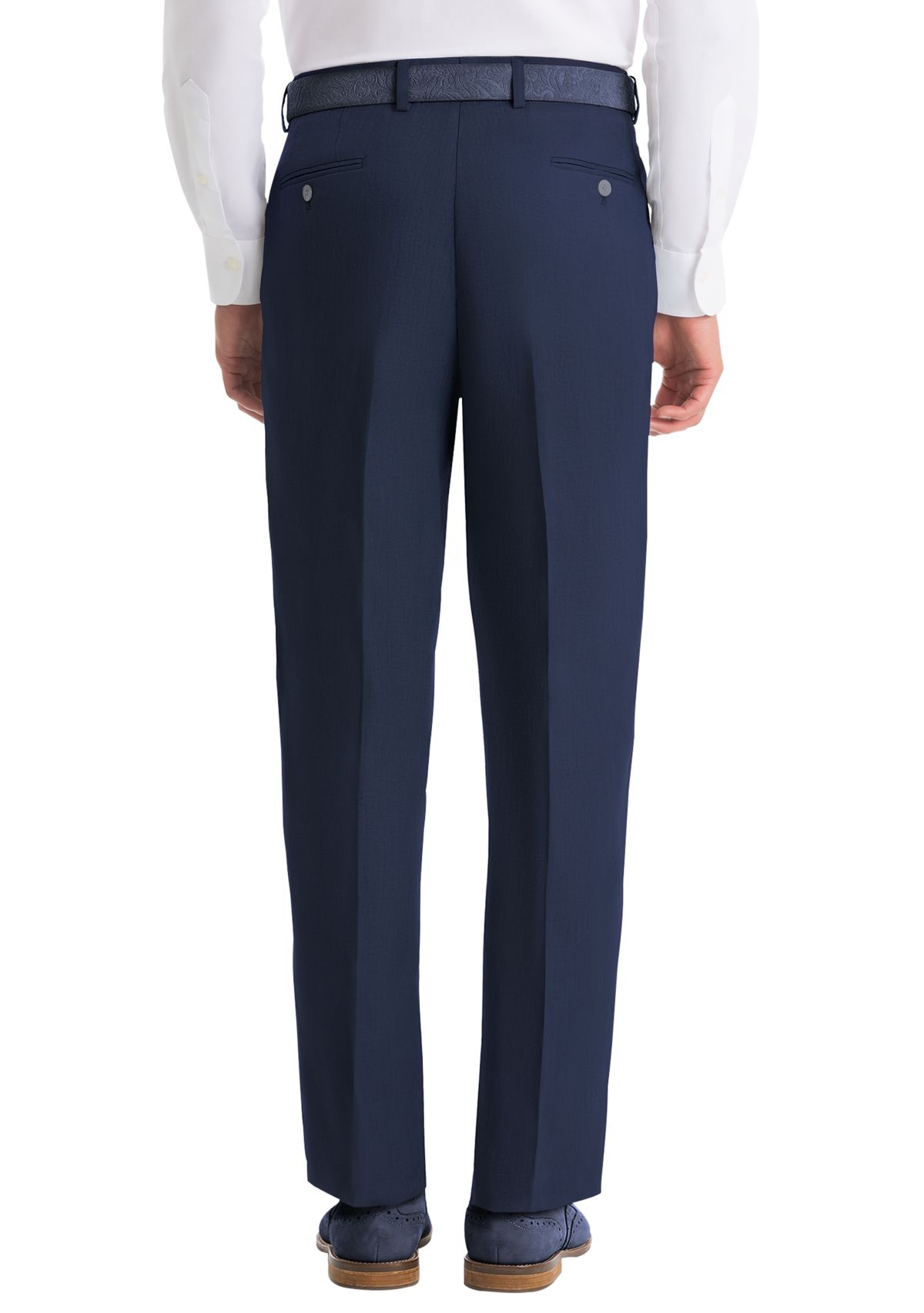 Solid Navy Linen Suit Separate Pants 