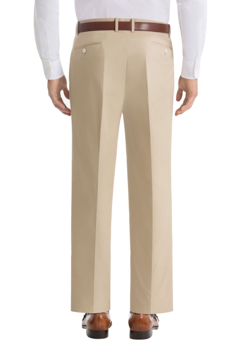 Solid Tan Cotton Suit Separate Pants 
