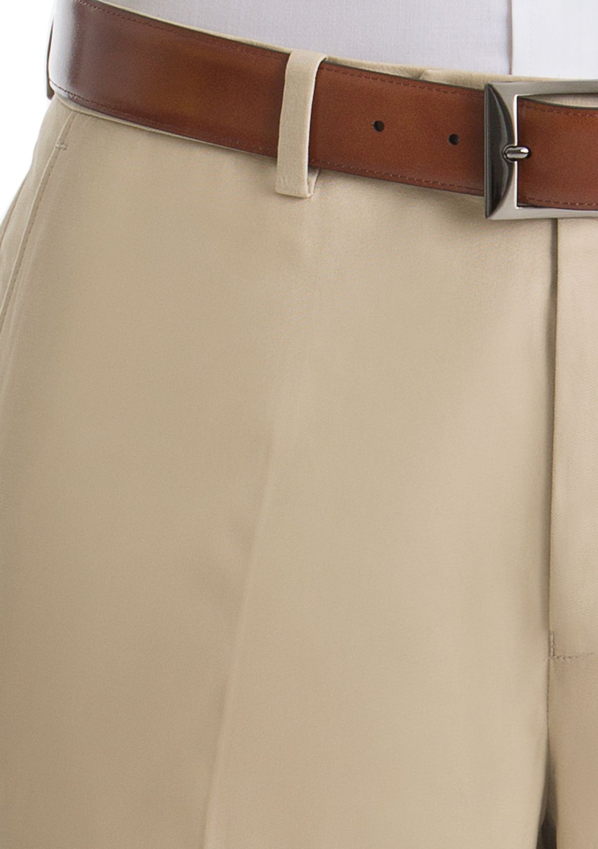 Solid Tan Cotton Suit Separate Pants 