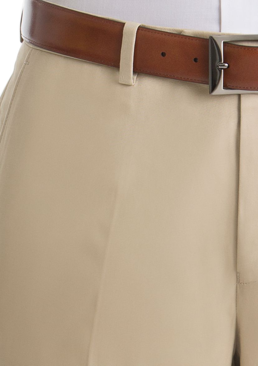 Solid Tan Cotton Suit Separate Pants 