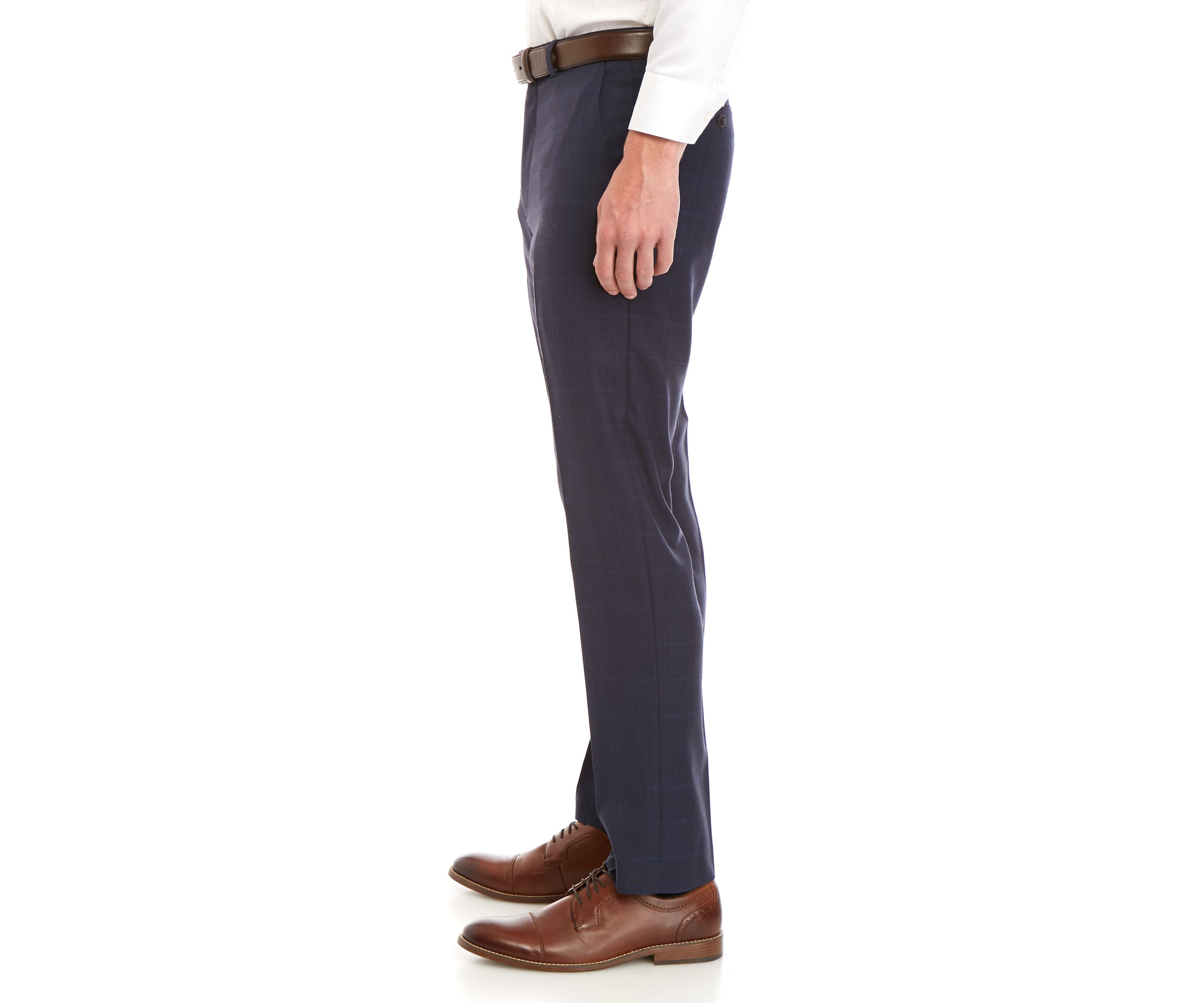 Blue Plaid Dress Pants