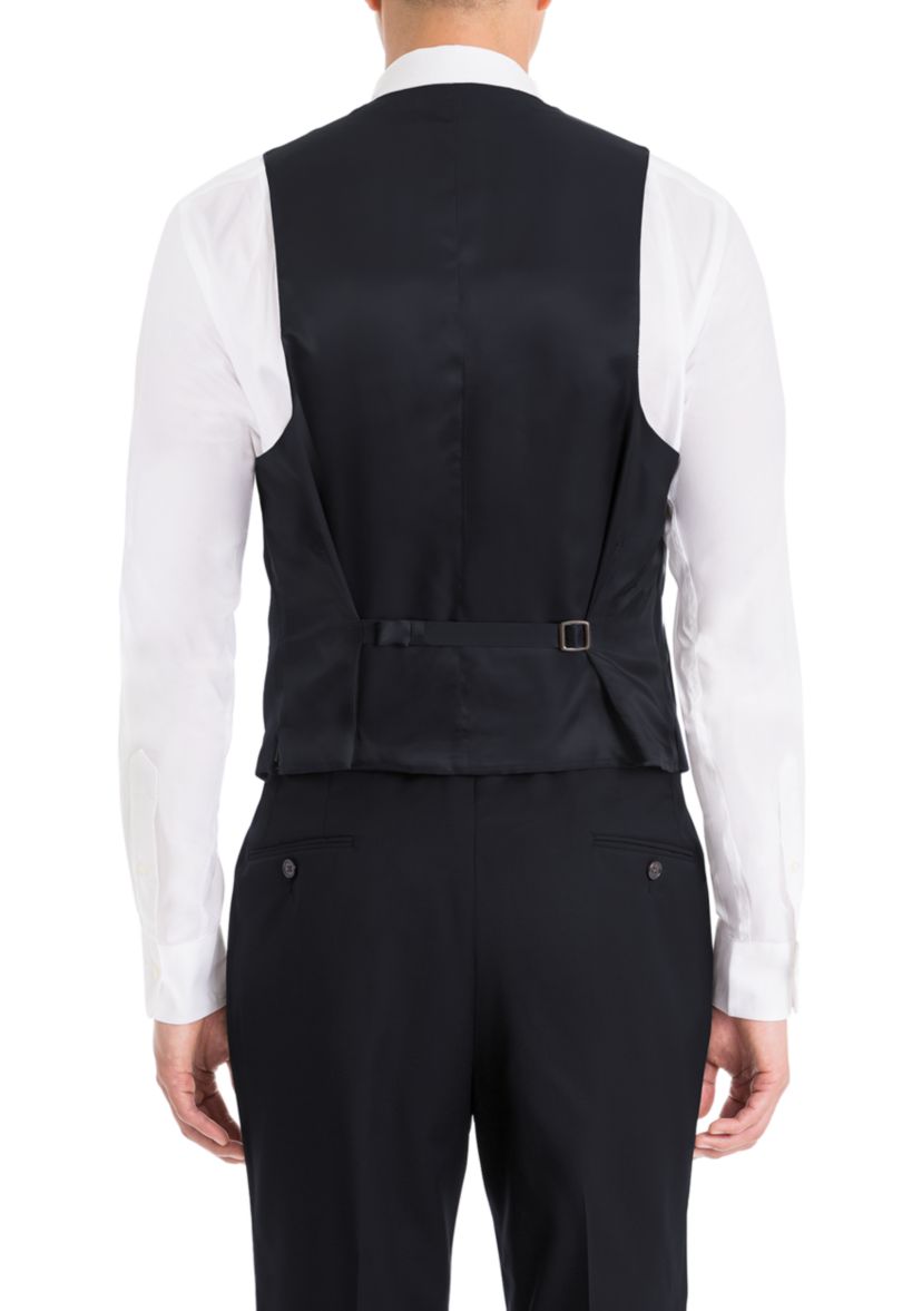 Navy Wool Suit Separate Vest 