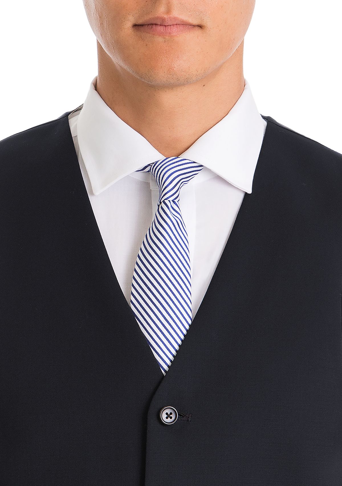 Navy Wool Suit Separate Vest 