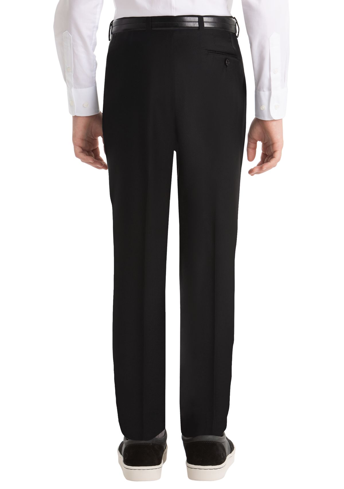 Boys 4-7 Plain Black Woolen Pants