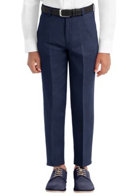 Lauren Ralph Lauren Boys 4-7 Navy Linen Pants, Navy Blue, 6