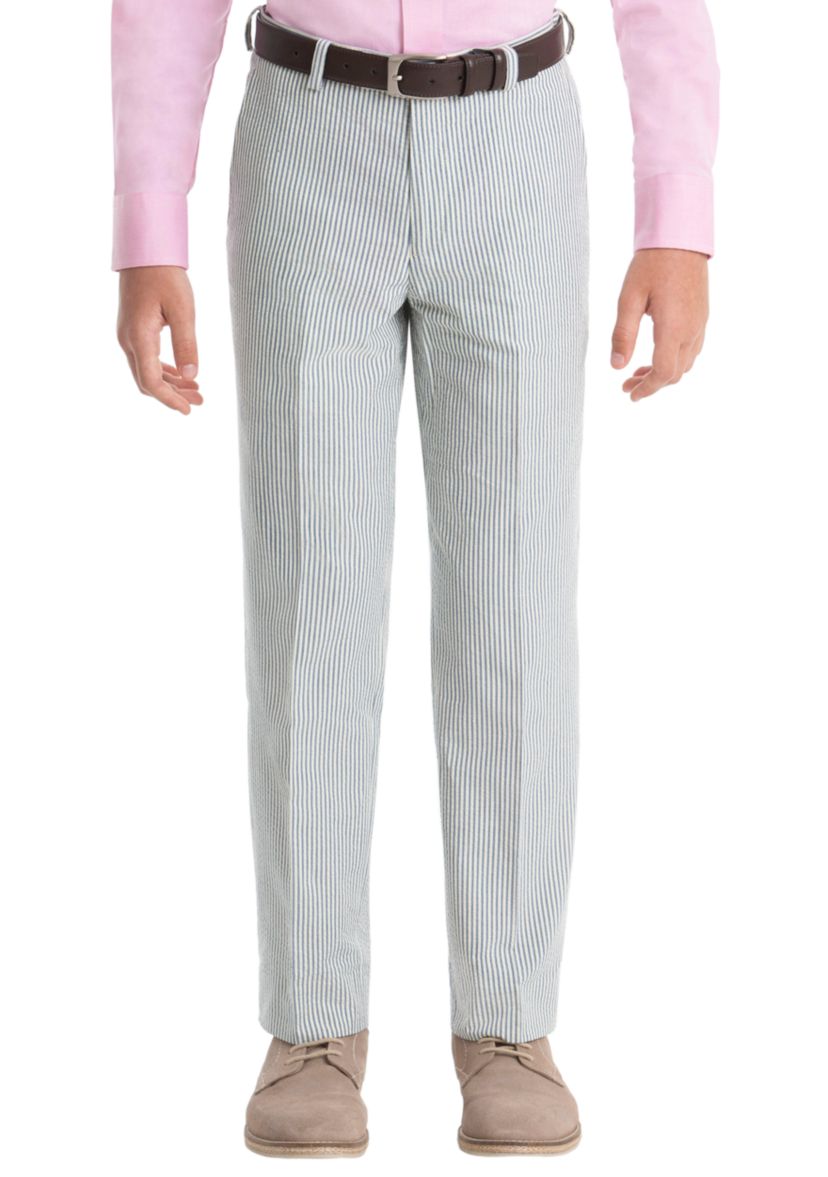 Boys 4-7 Blue Stripe Cotton Pants 