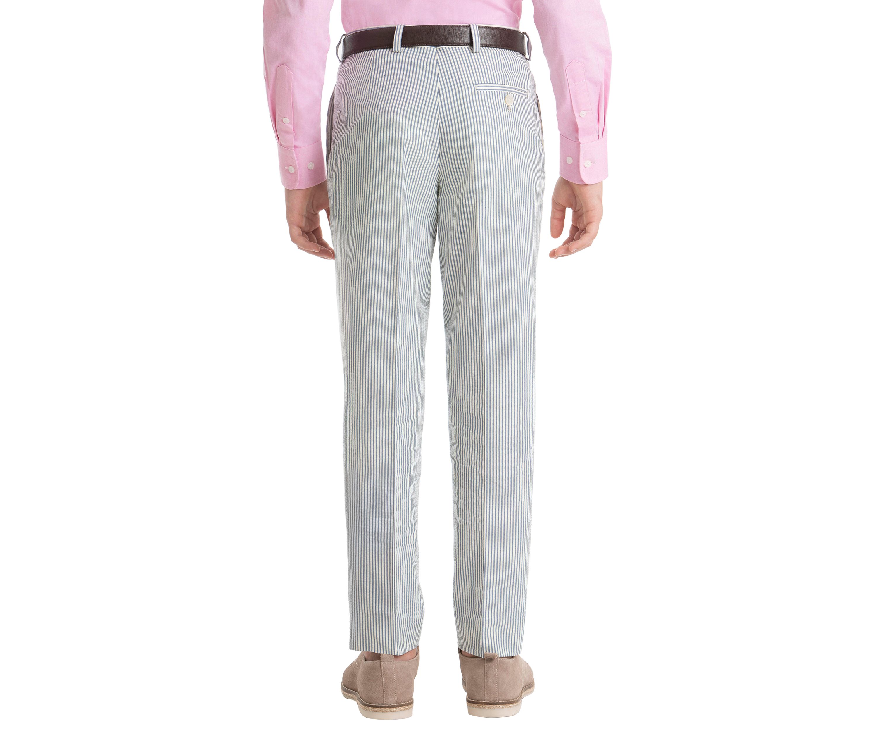 Boys 4-7 Blue Stripe Cotton Pants 