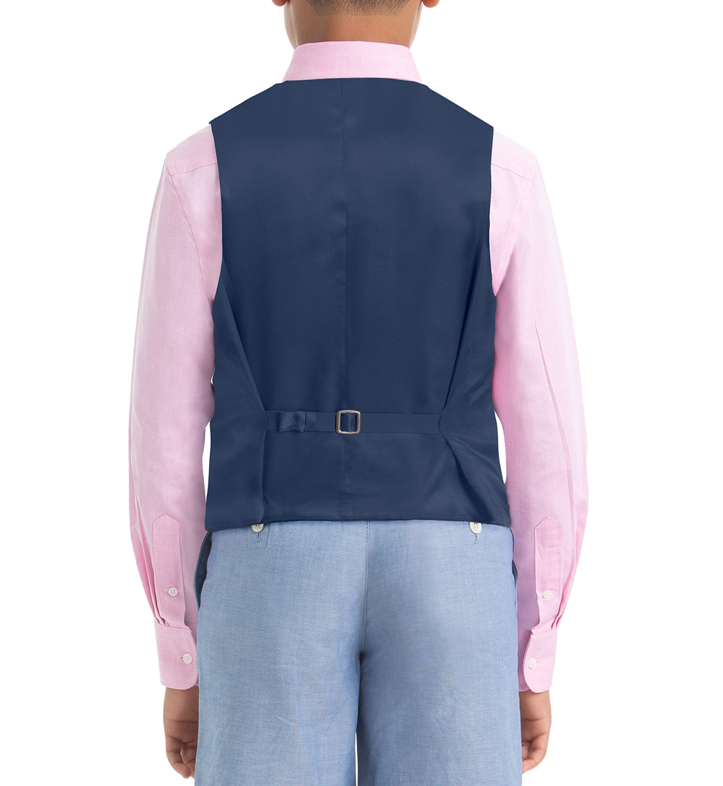 Boys 4-7 Light Blue Chambray Cotton Vest
