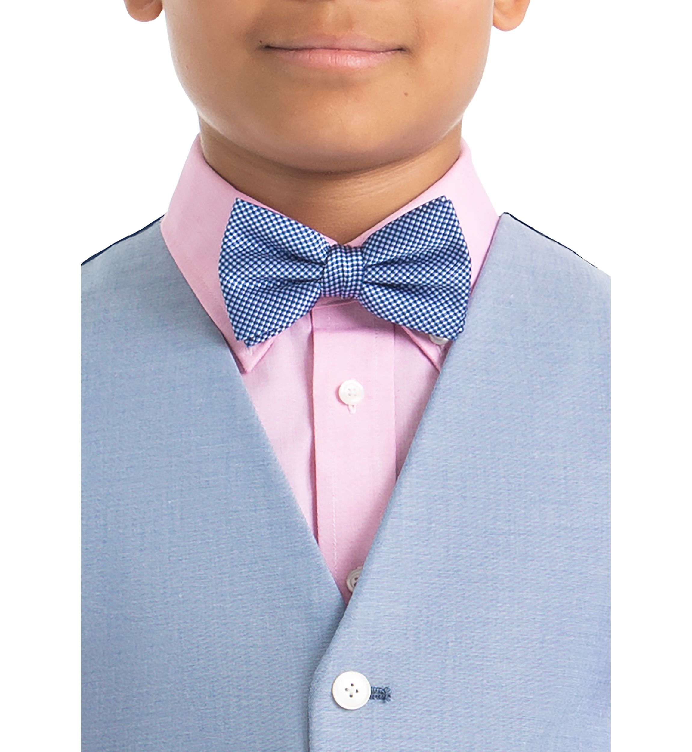 Boys 4-7 Light Blue Chambray Cotton Vest