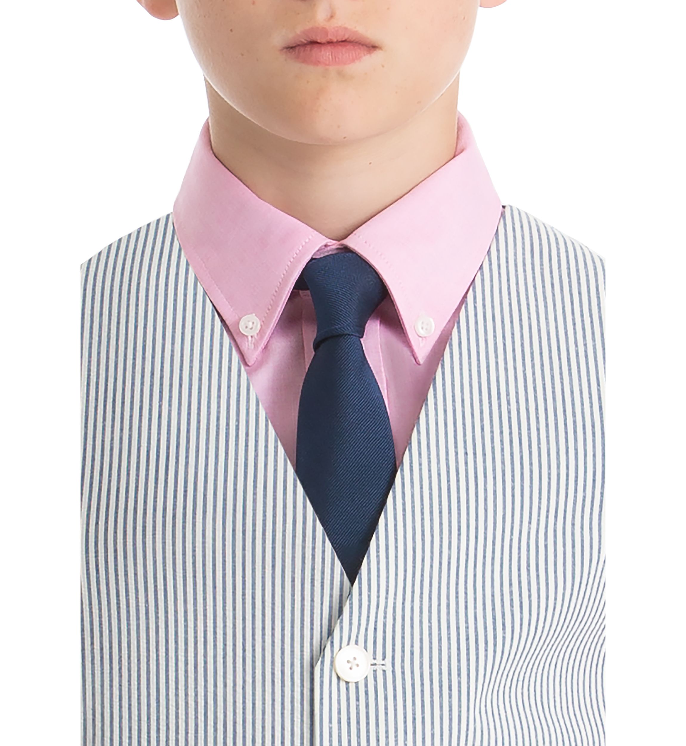 Boys 4-7 Blue Stripe Cotton Vest 