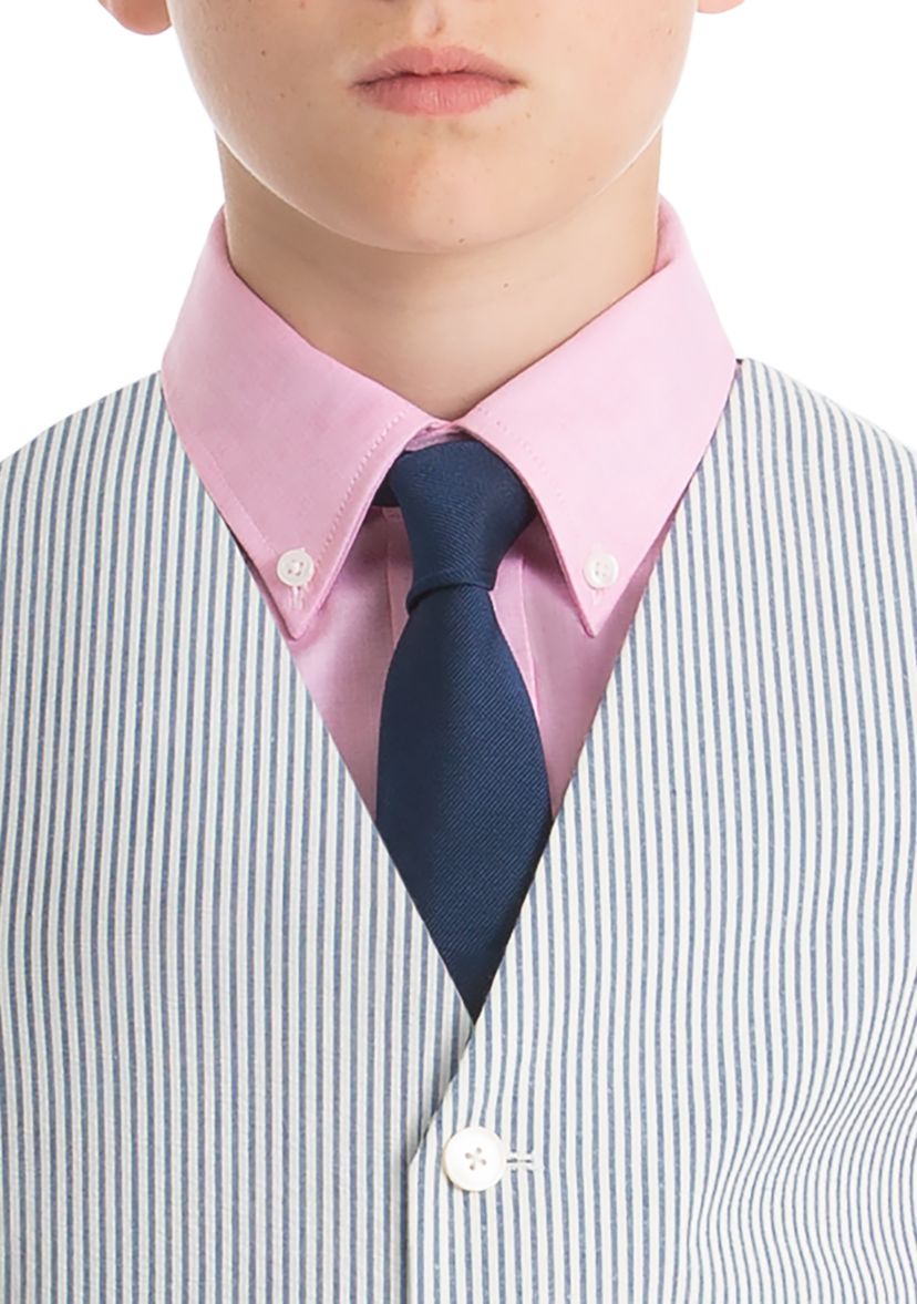 Boys 4-7 Blue Stripe Cotton Vest 