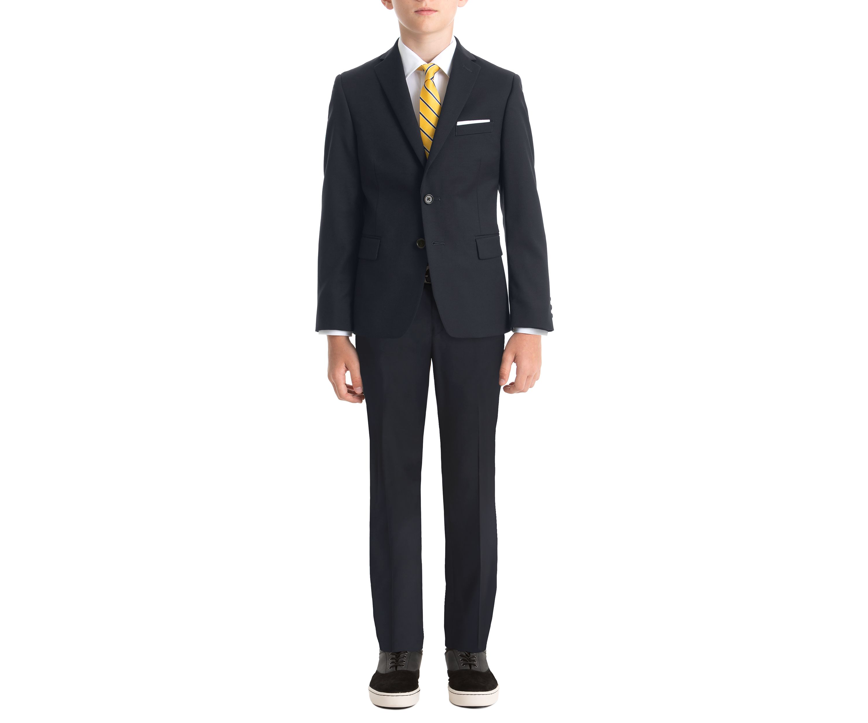 Boys 4-7 Navy Wool Straight Coat