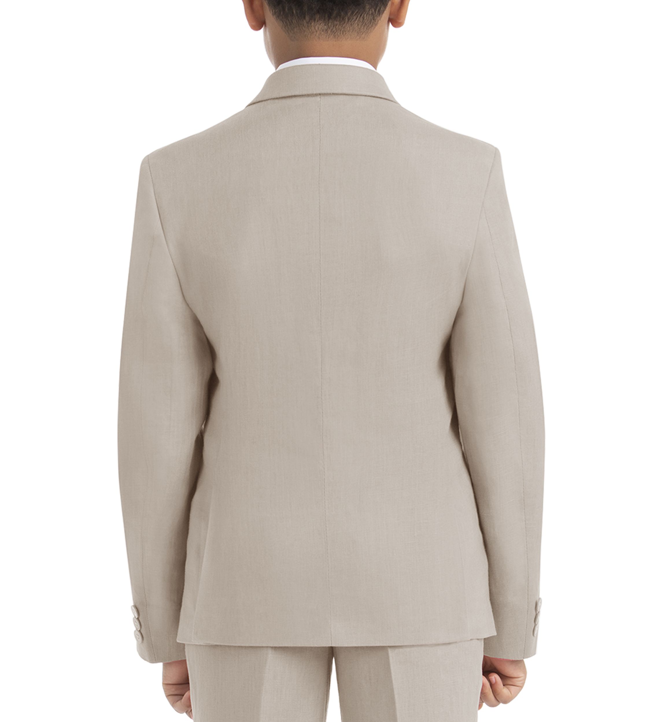 Boys 4-7 Tan Plain Linen Coat