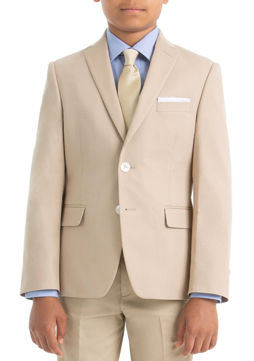 Boys 4-7 Tan Cotton Spandex Coat 