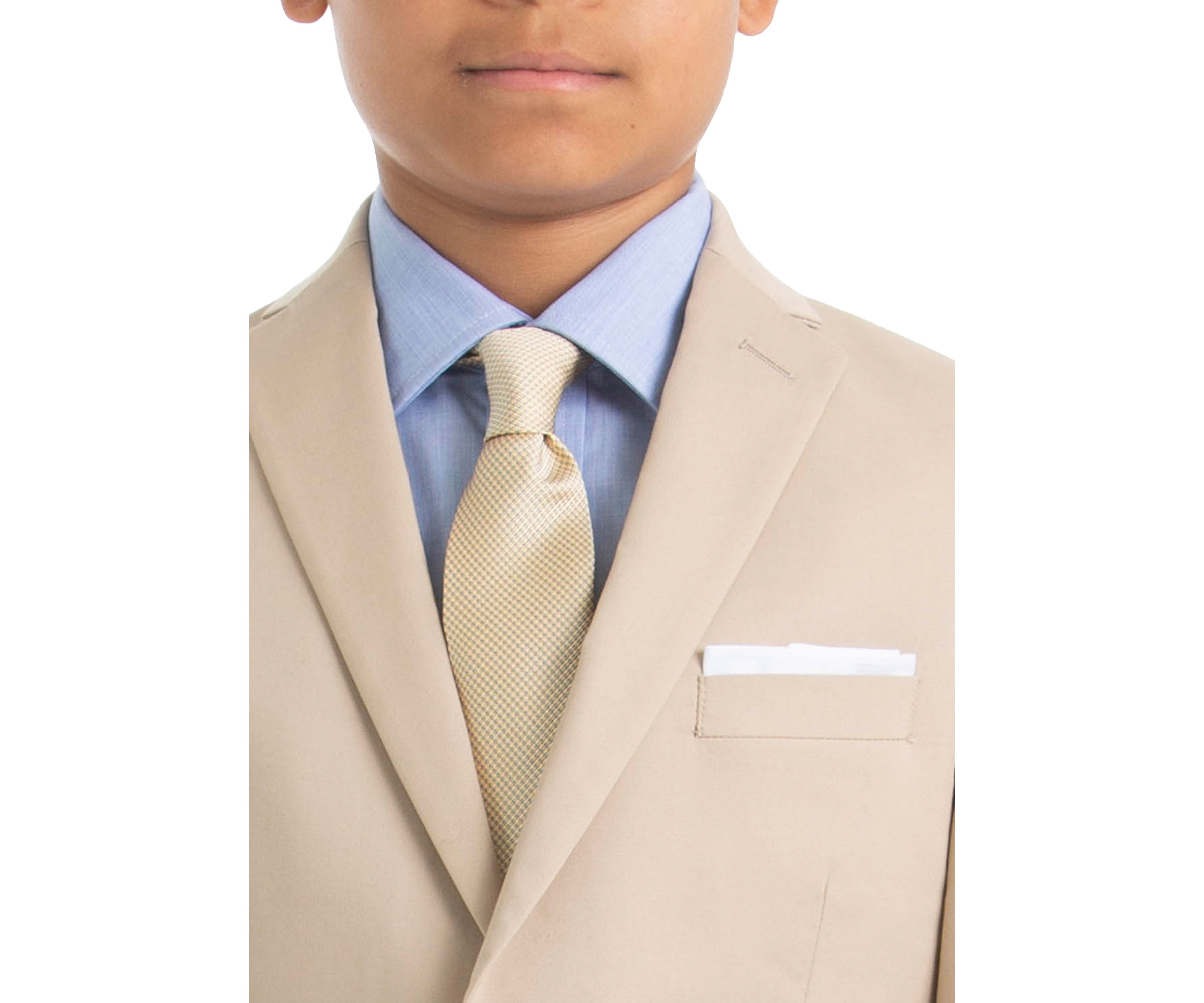 Boys 4-7 Tan Cotton Spandex Coat 