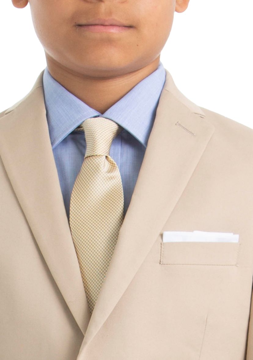 Boys 4-7 Tan Cotton Spandex Coat 