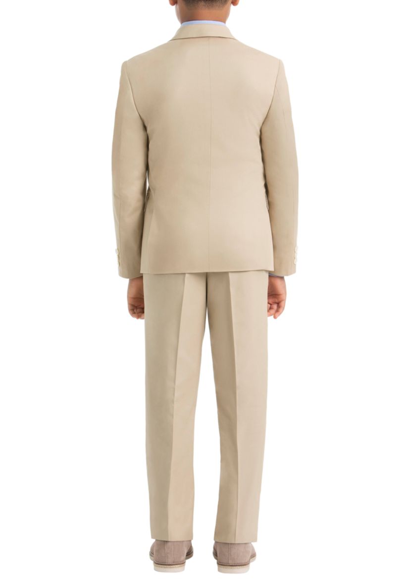Boys 4-7 Tan Cotton Spandex Coat 