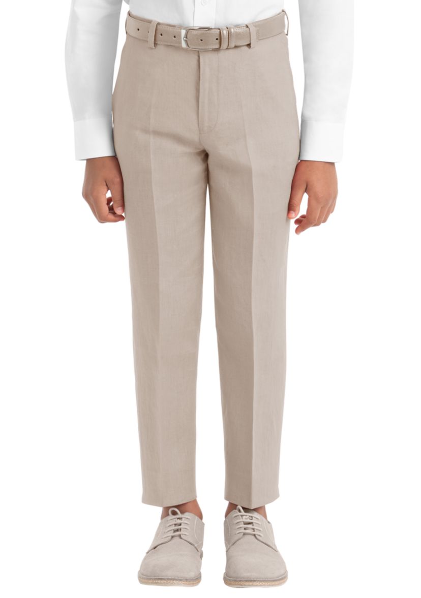 Boys 4-7 Tan Cotton Spandex Pants 