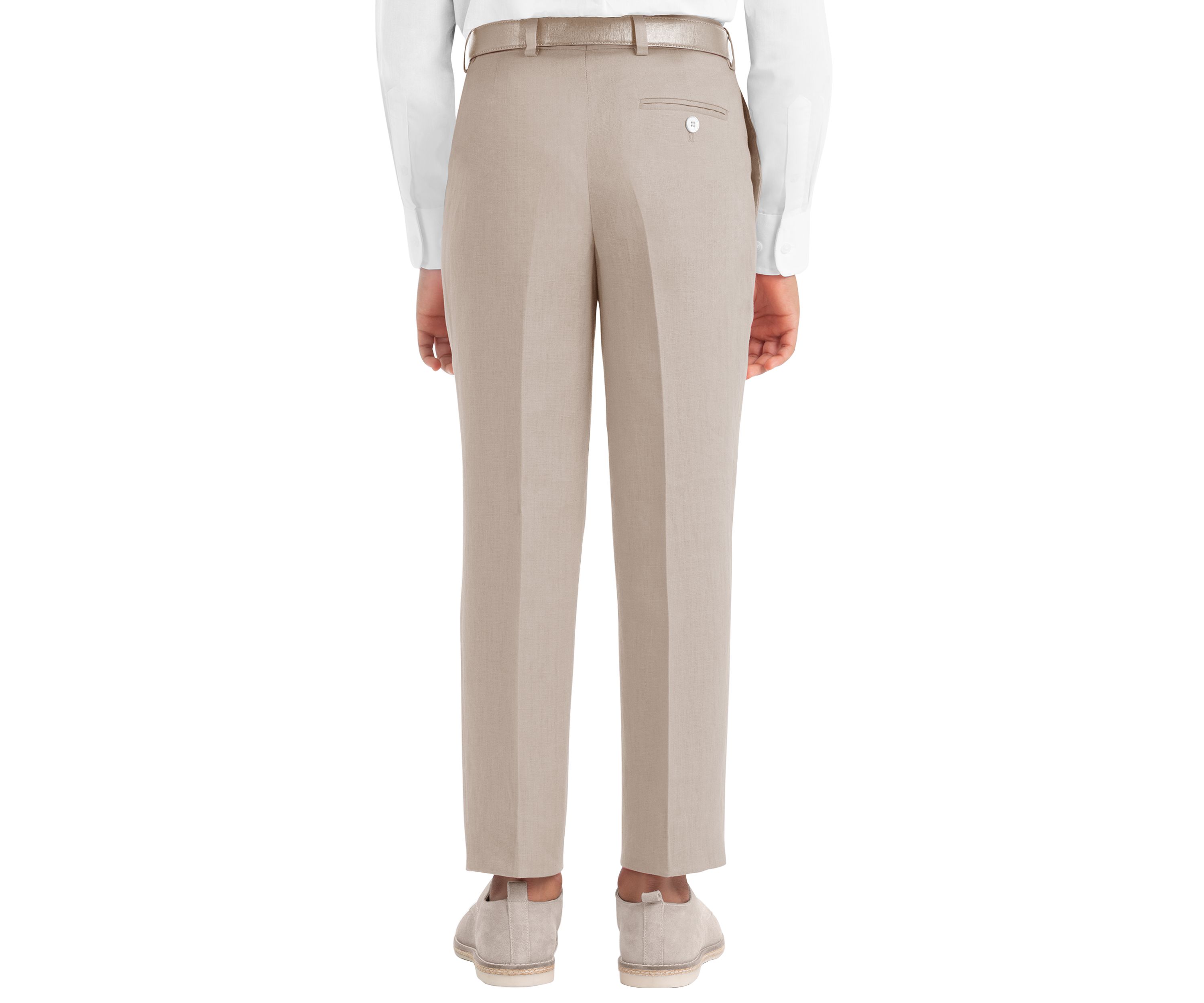 Boys 4-7 Tan Cotton Spandex Pants 