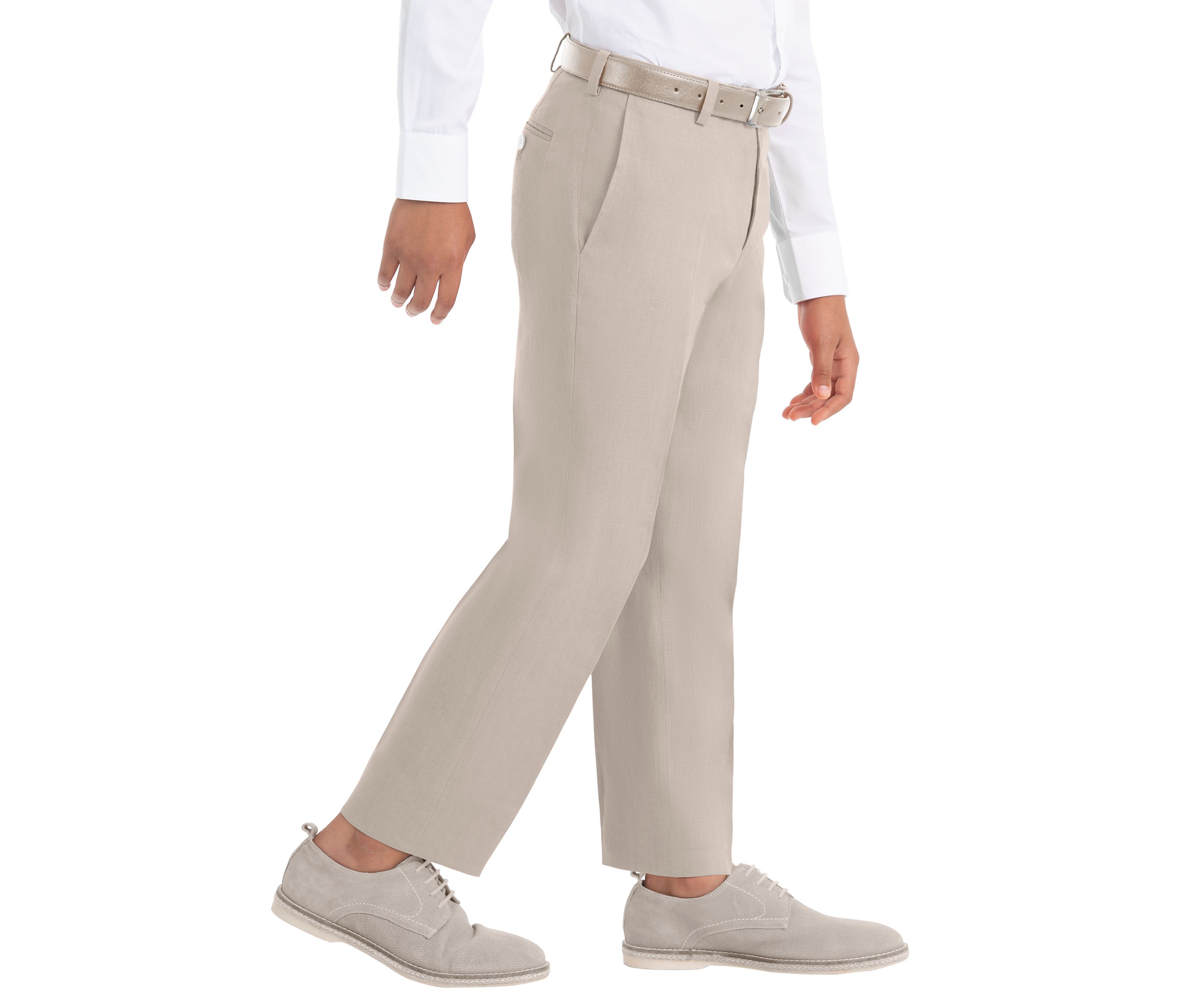 Boys 4-7 Tan Cotton Spandex Pants 