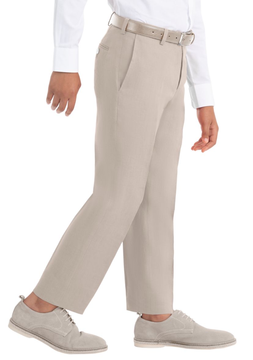 Boys 4-7 Tan Cotton Spandex Pants 