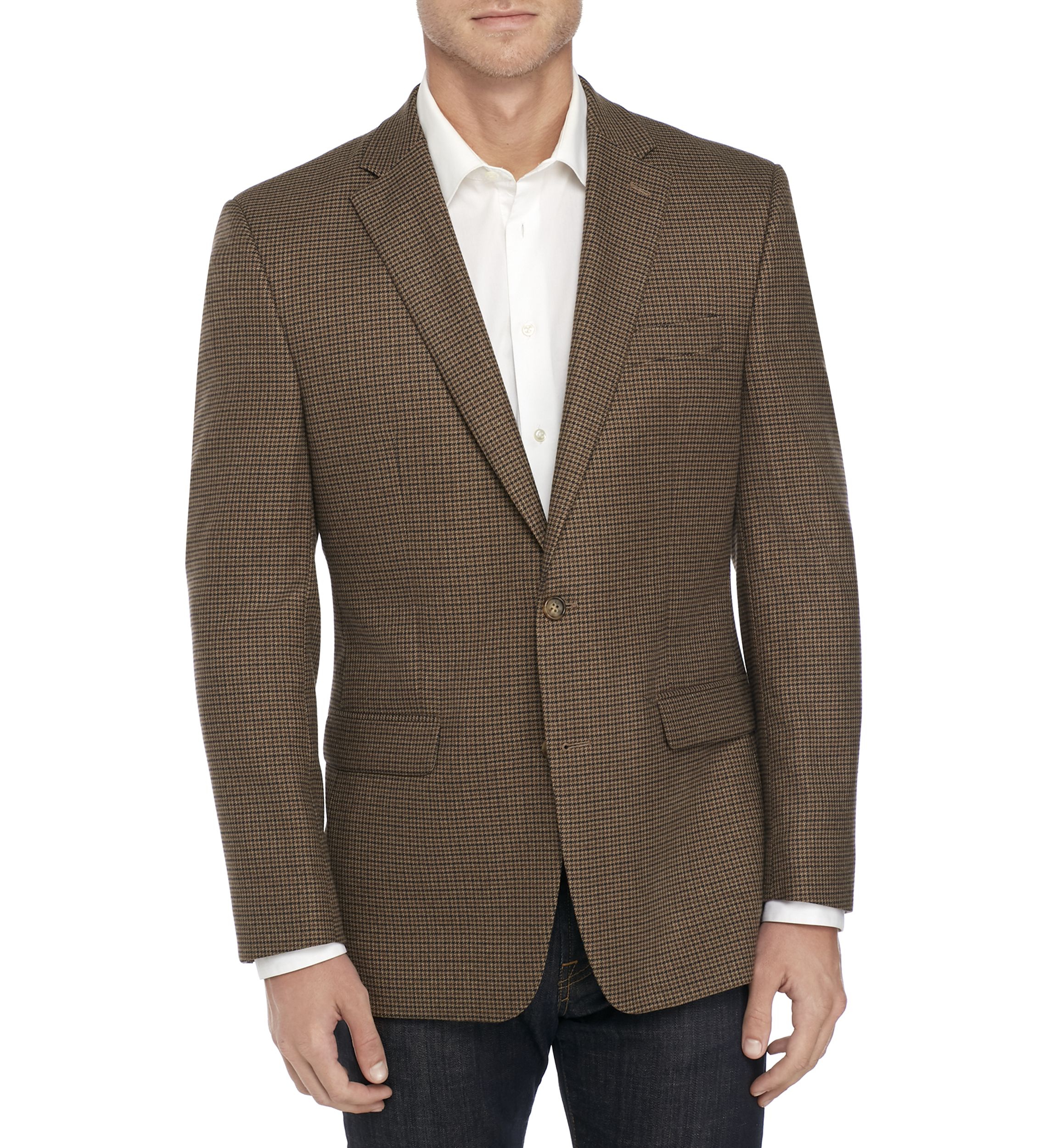 Big & Tall Houndstooth Stretch Sport Coat