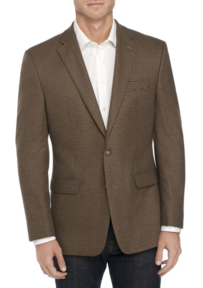 Big & Tall Houndstooth Stretch Sport Coat