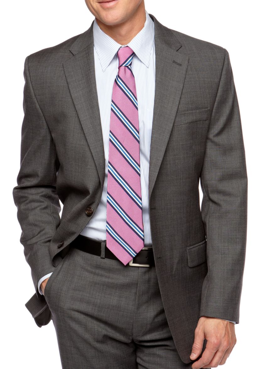 Classic Fit Ultraflex Comfort Sharkskin Suit Separate Coat