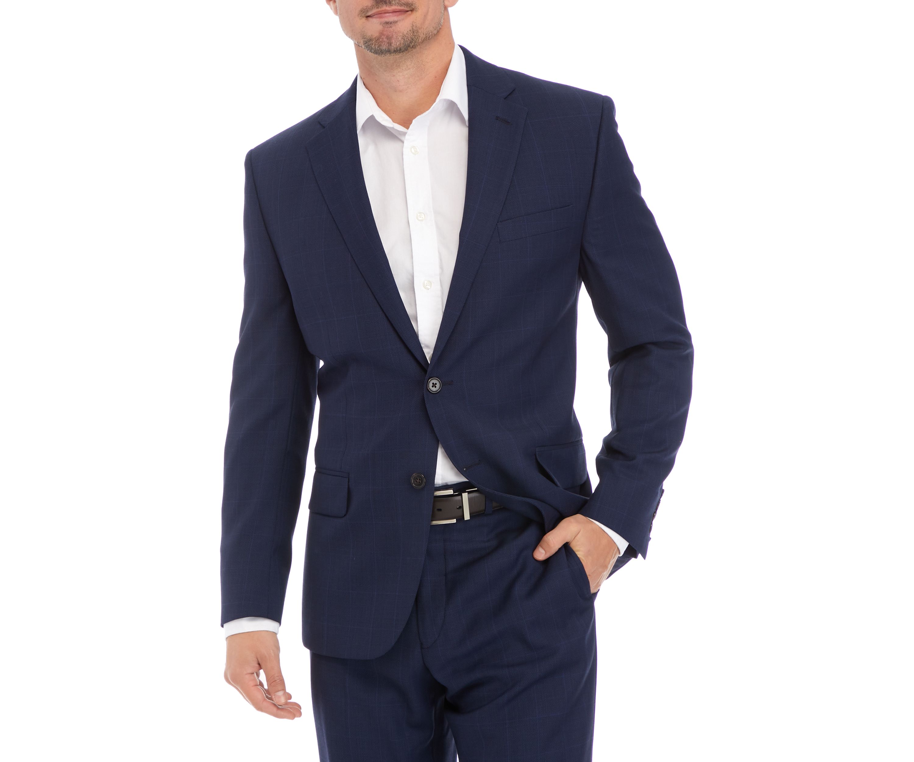Single Breasted Blue Pattern Sport Coat