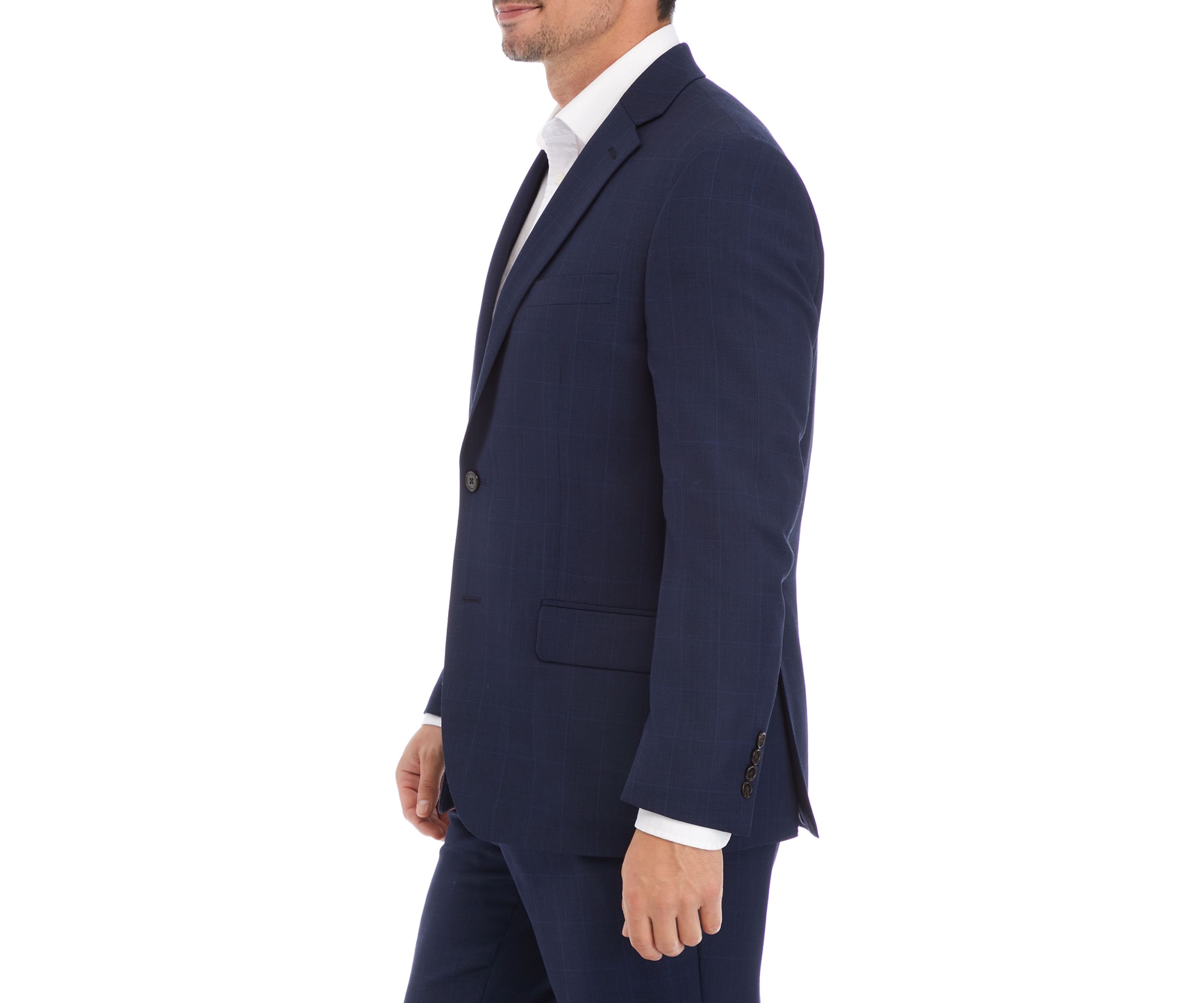 Single Breasted Blue Pattern Sport Coat