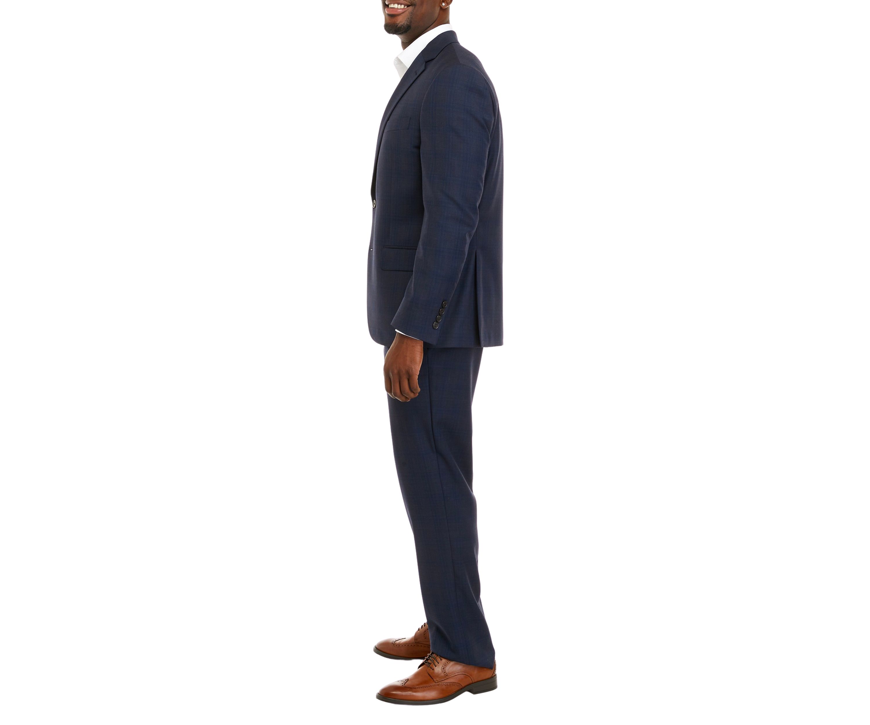 Single Breasted Blue Tic Weave Jacket