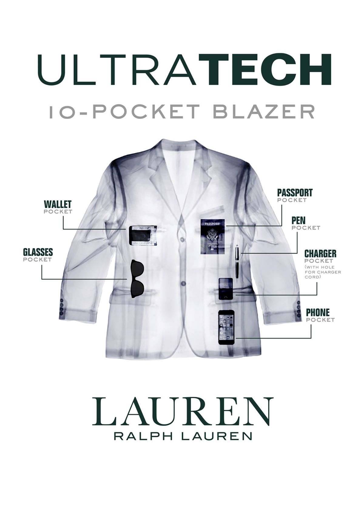 Classic Fit Ultra Tech 10 Pocket Blazer