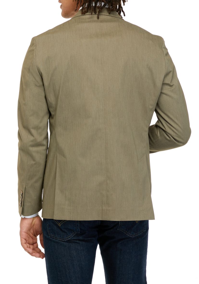 Mens Khaki Cotton Twill Coat