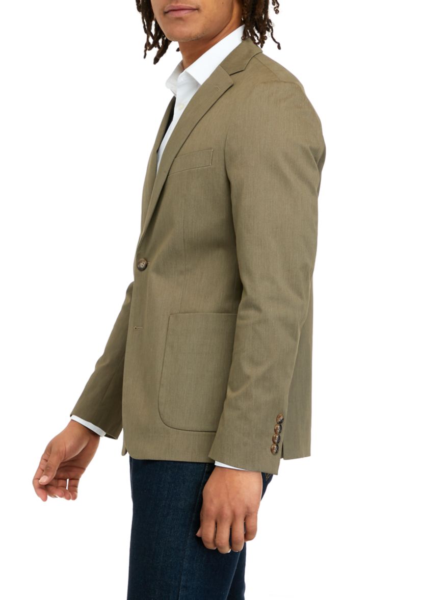 Mens Khaki Cotton Twill Coat