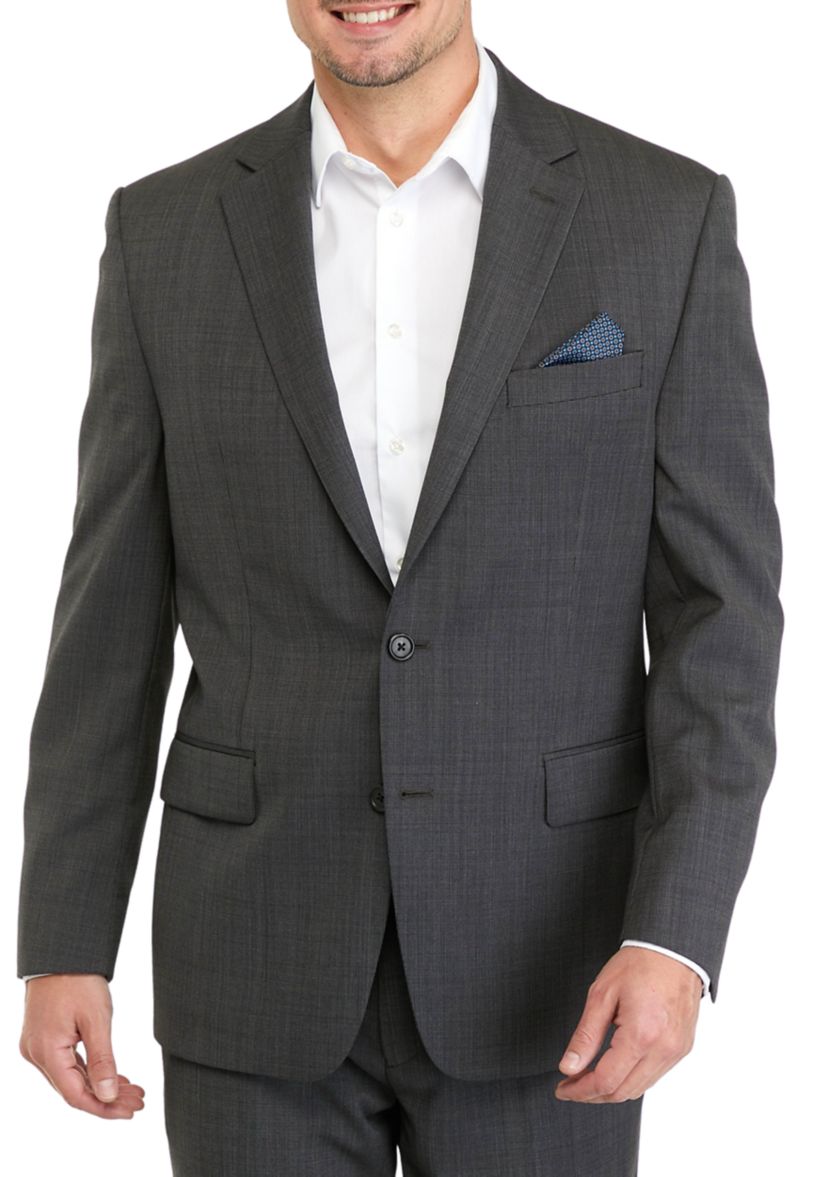 Single Breasted Gray Ticweave Sportcoat