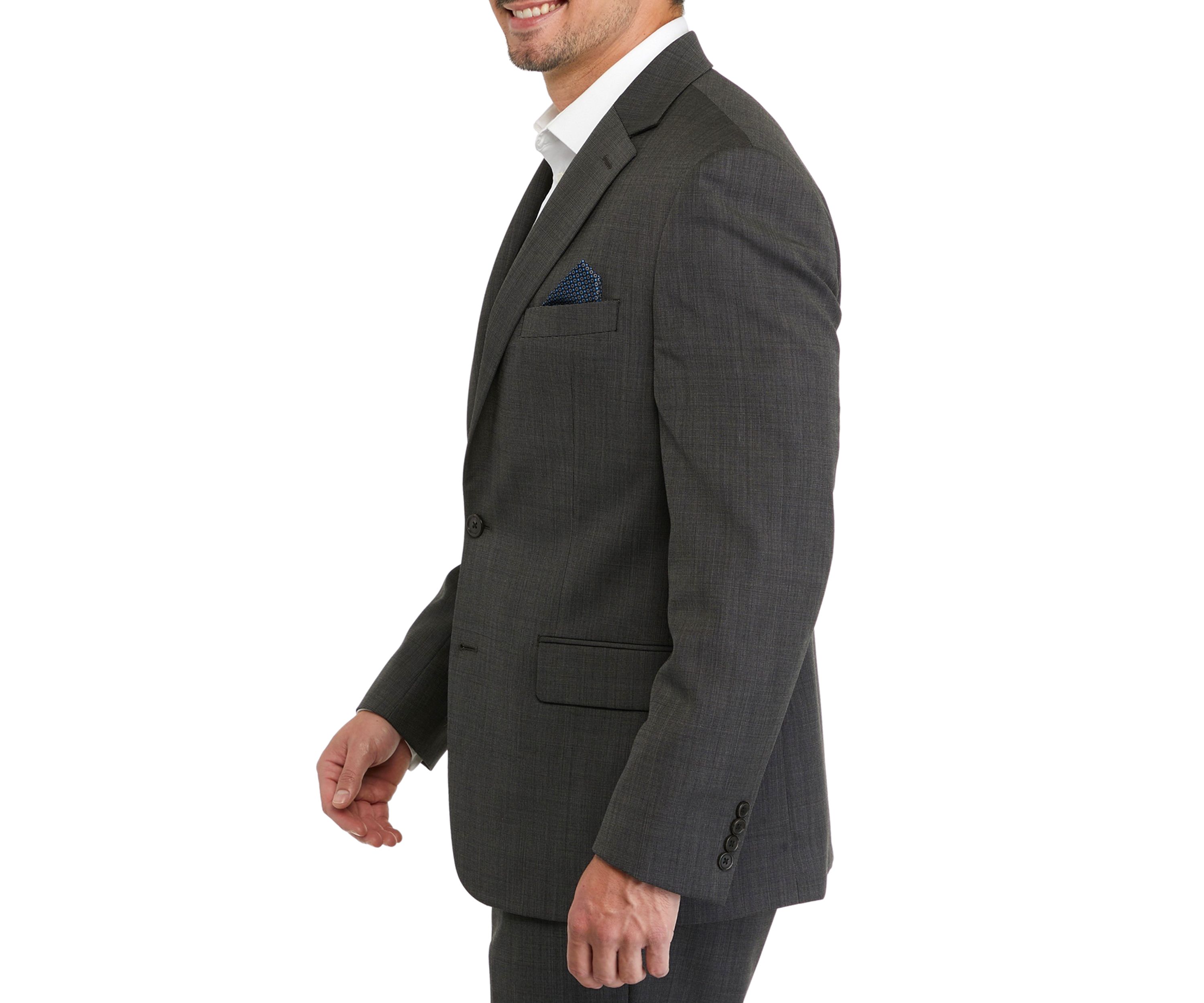 Single Breasted Gray Ticweave Sportcoat
