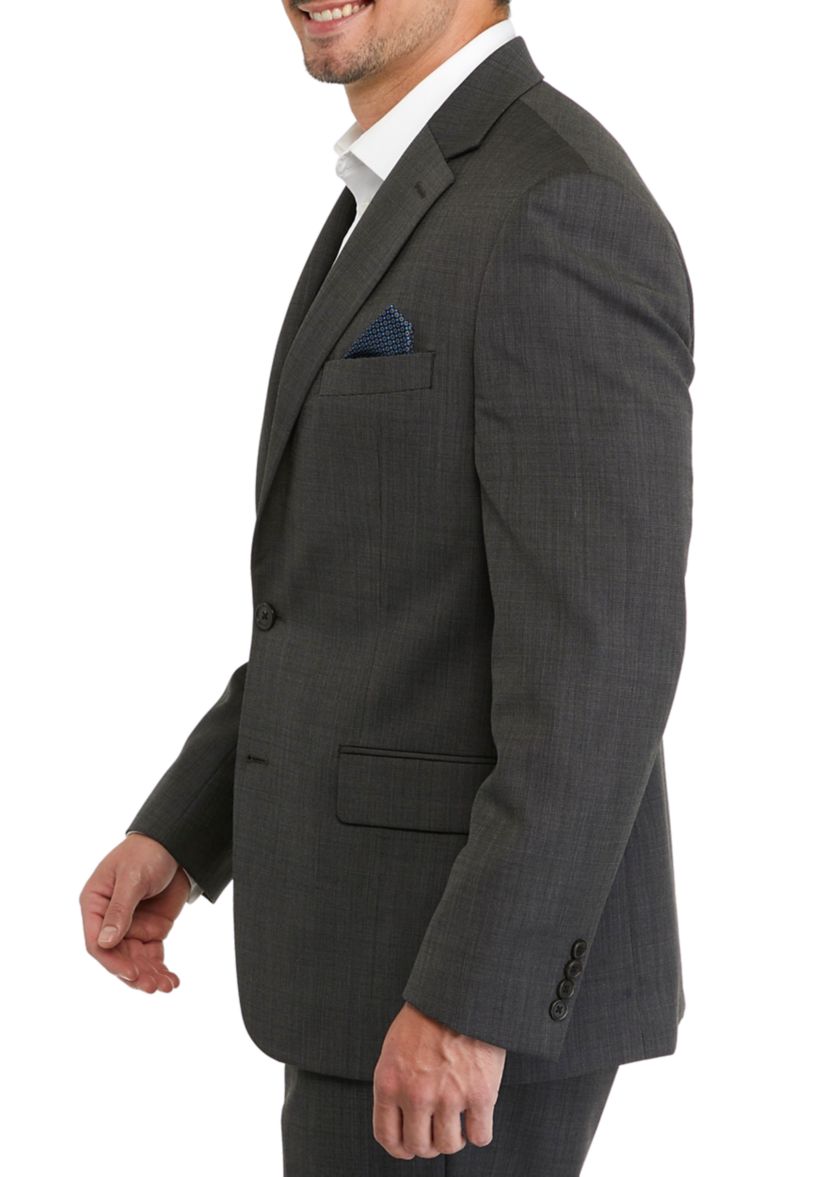 Single Breasted Gray Ticweave Sportcoat