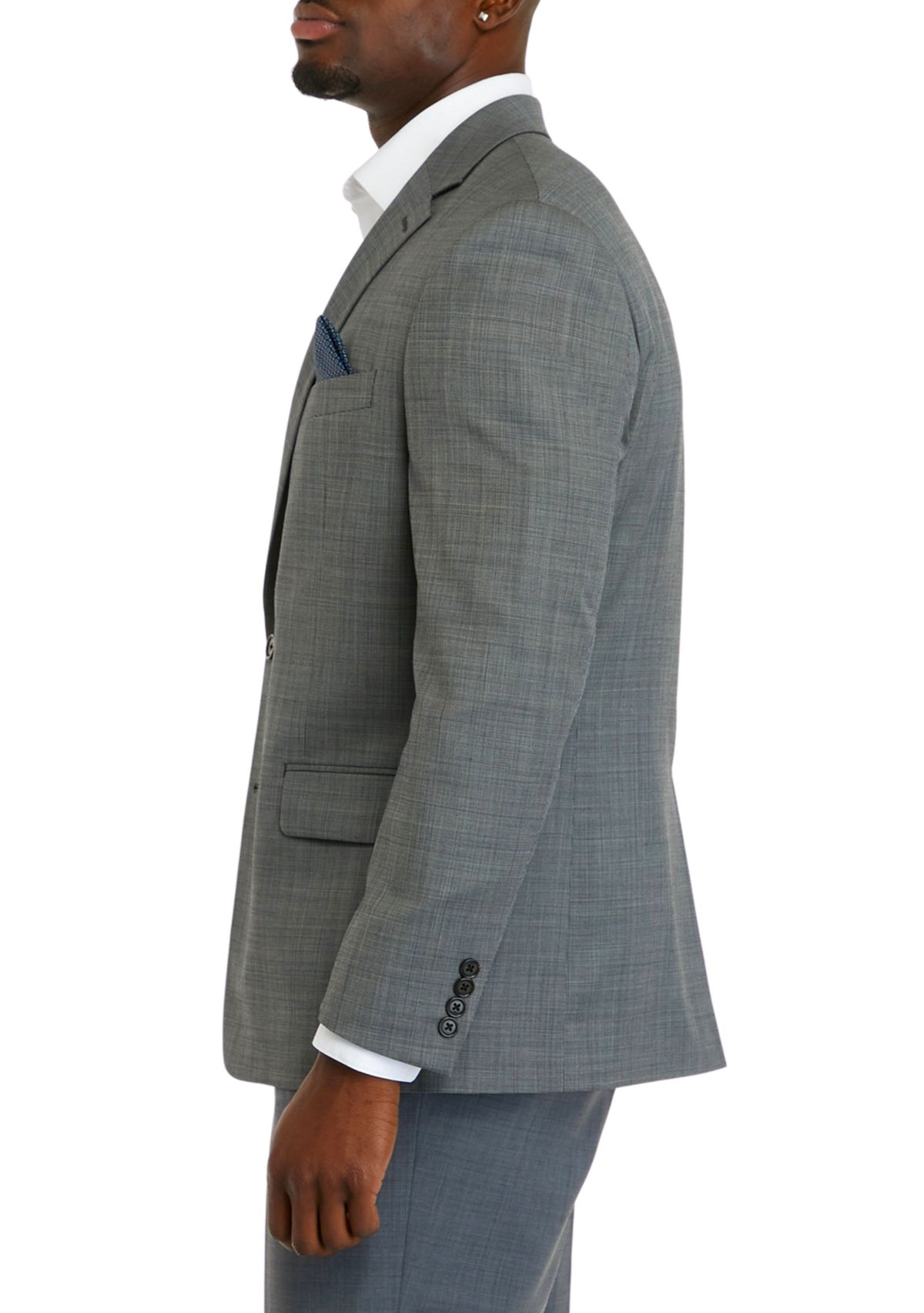 Mens Black and White Tic Coat