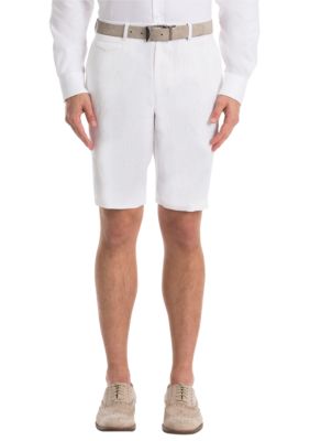 Lauren Ralph Lauren White Plain Linen Shorts | belk