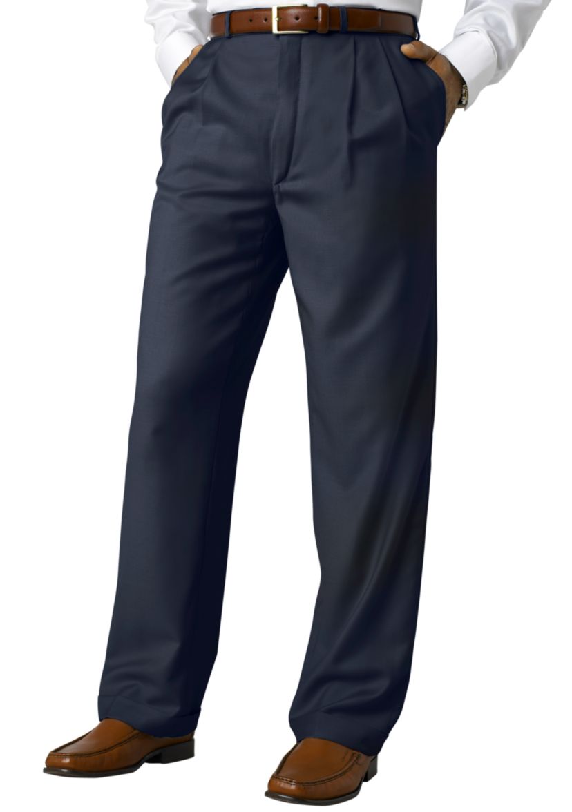 slim fit dress slacks Lauren Ralph Lauren Men's Classic Fit Dress Pants Blue Plaid 38 x 32 main image 0