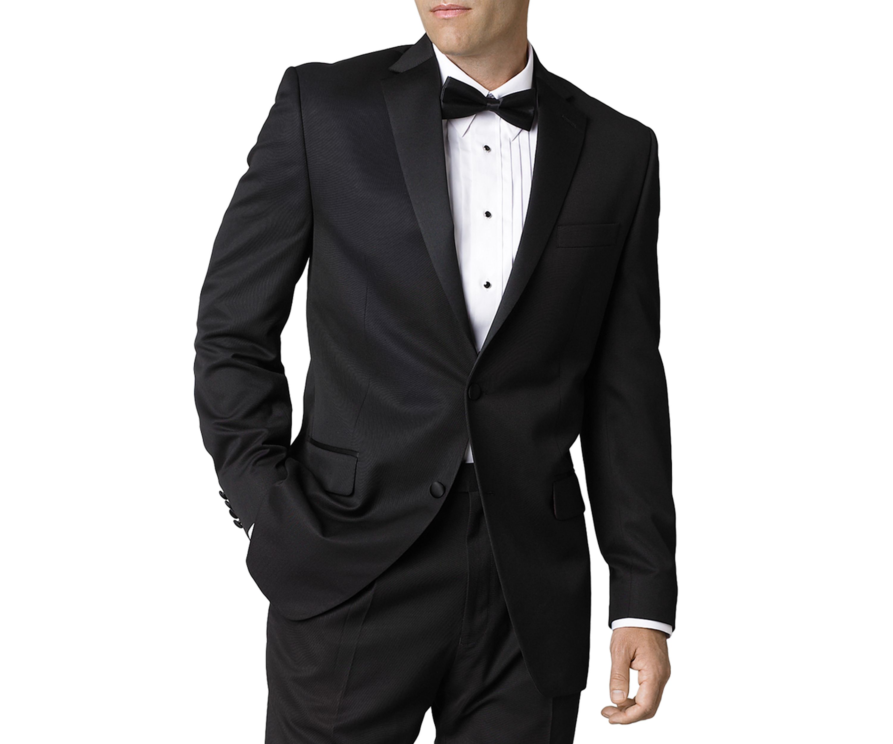Black Classic Fit Tuxedo Jacket