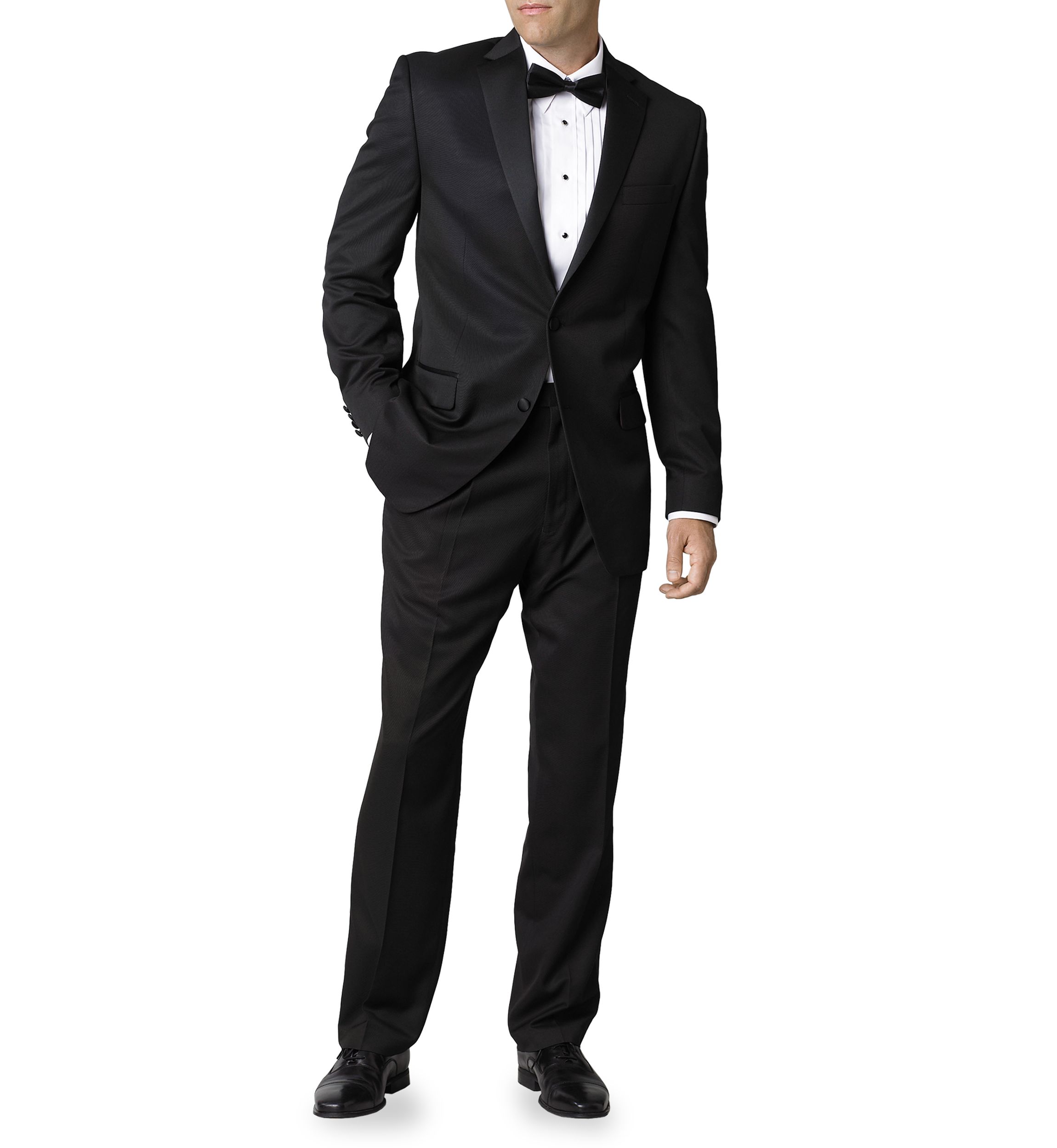 Black Classic Fit Tuxedo Jacket