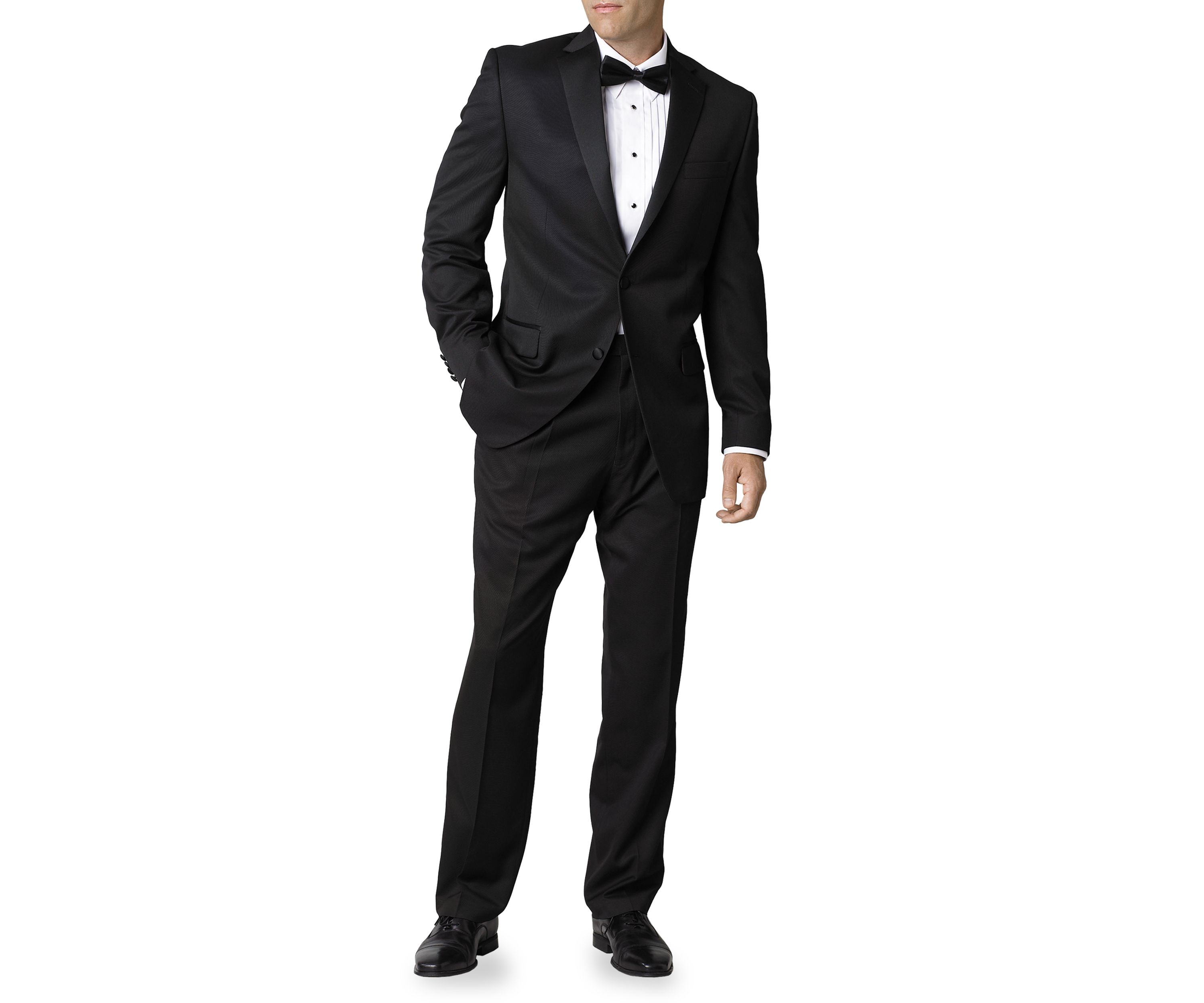 Black Classic Fit Tuxedo Jacket