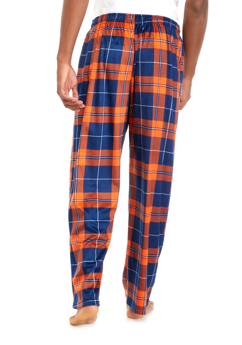 Mens NCAA Clemson Tigers Silky Fleece Pajama Pants